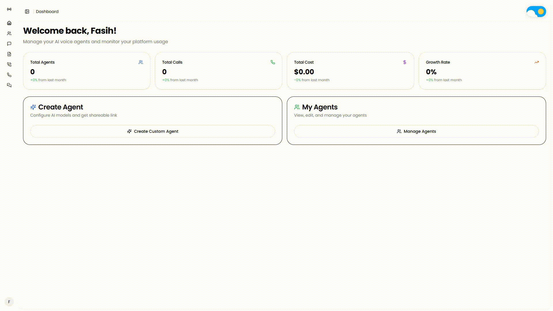 VoicePRO Dashboard Preview